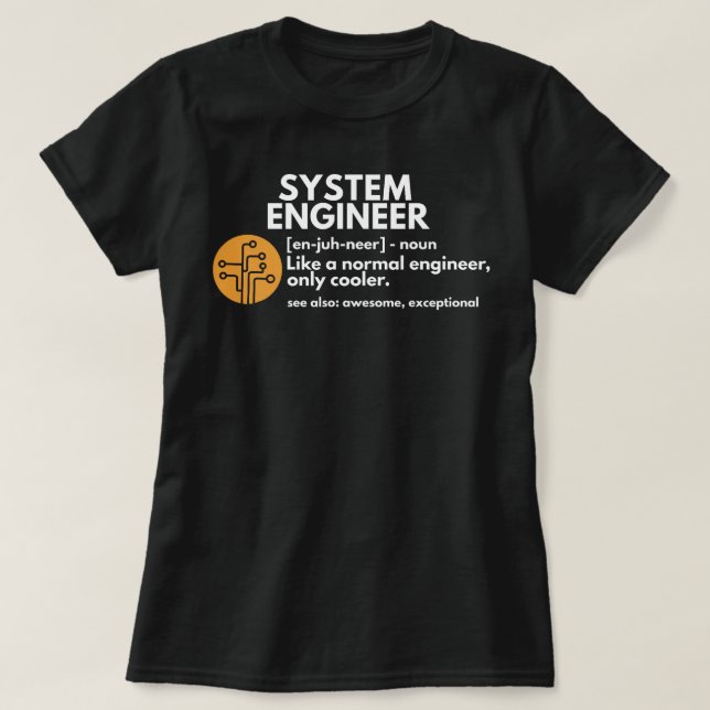T-shirt Définition de l'ingénieur système Gi (Design devant)