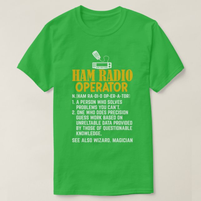T-shirt Définition de l'opérateur radio de jambon (Design devant)