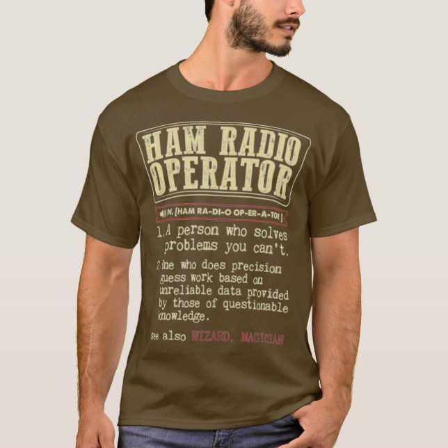 T-shirt Définition de l'opérateur radio de jambon résout d (Devant)