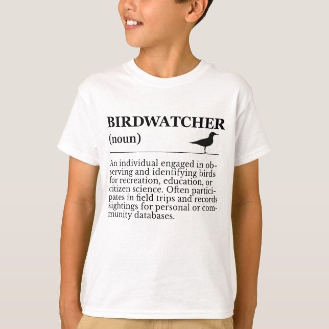 T-shirt Définition de l'ornithologue Observation Identific (Devant)