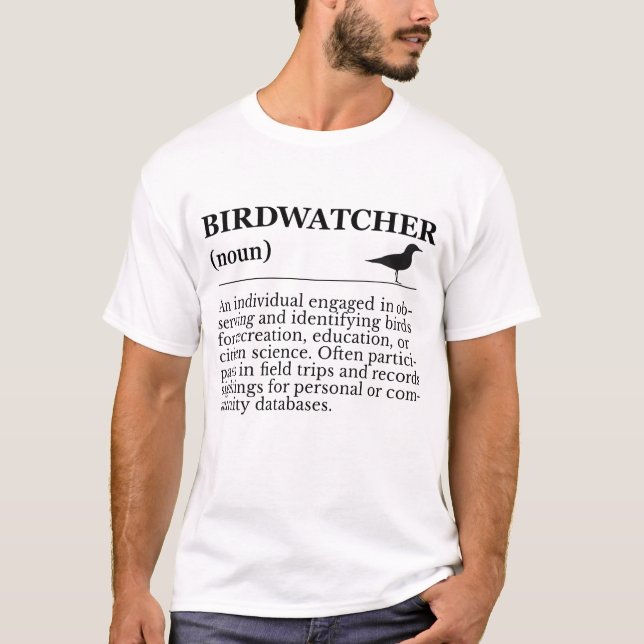 T-shirt Définition de l'ornithologue Observation Identific (Devant)