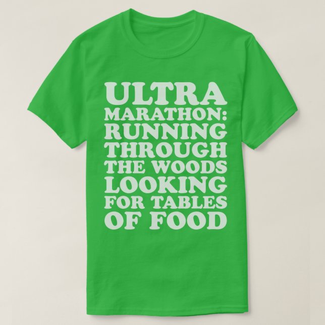 T-shirt Définition de l'ultramarathon à travers les bois (Design devant)