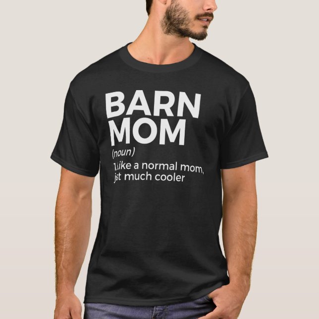 T-shirt Définition de maman de grange équitation (Devant)