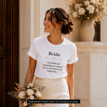 T-Shirt Définition de Mariée | Cadeau Personnalisé