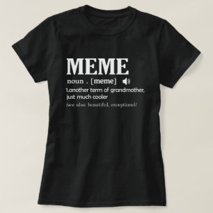 T-shirt Définition de mème Drôle Grand-mère Jour Cadeau