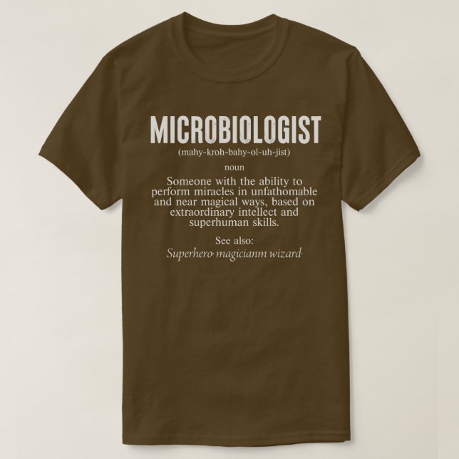 T-shirt Définition de microbiologiste (Design devant)