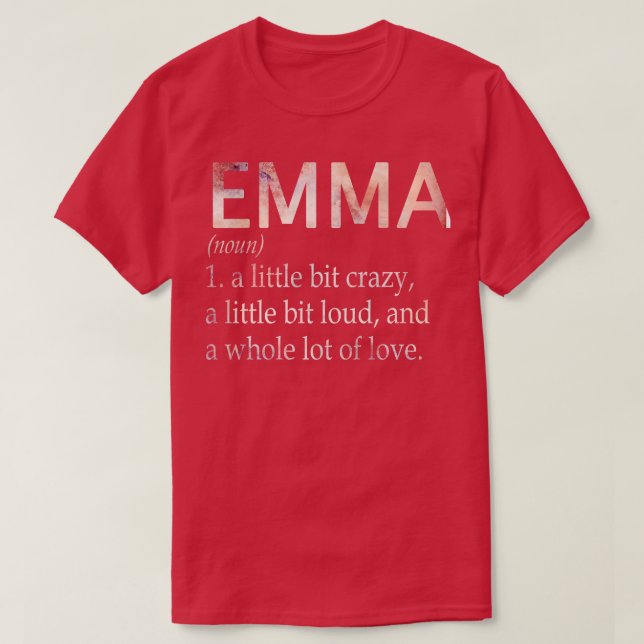 T-shirt Définition de nom de fille Emma (Design devant)
