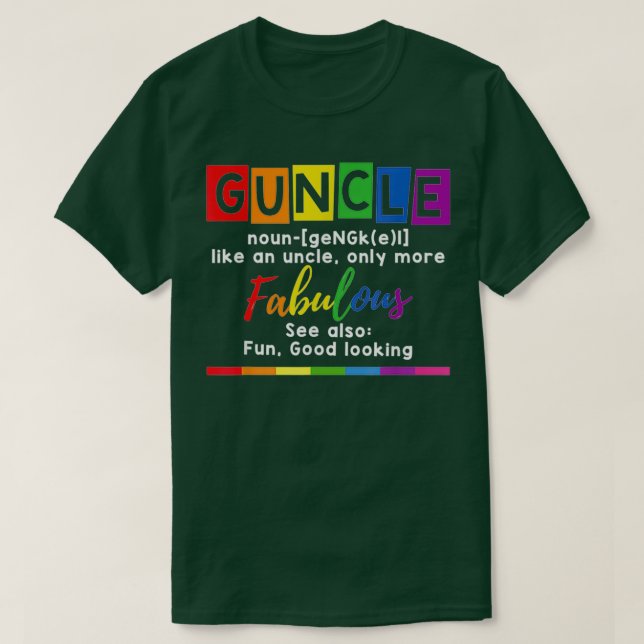T-shirt Définition de oncle Gay pride Drôle cadeau pour Ga (Design devant)