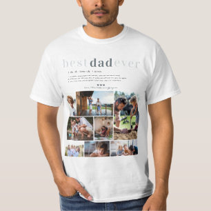 T-shirt Définition de Papa 8 Photos Personnalisées