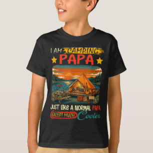 T-shirt Définition de papa camping beaucoup plus cool la f