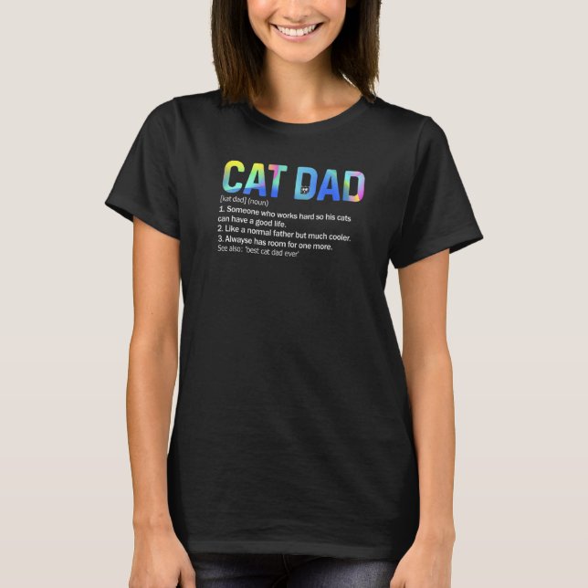 T-shirt Définition de papa chat pour hommes comme régulièr (Devant)