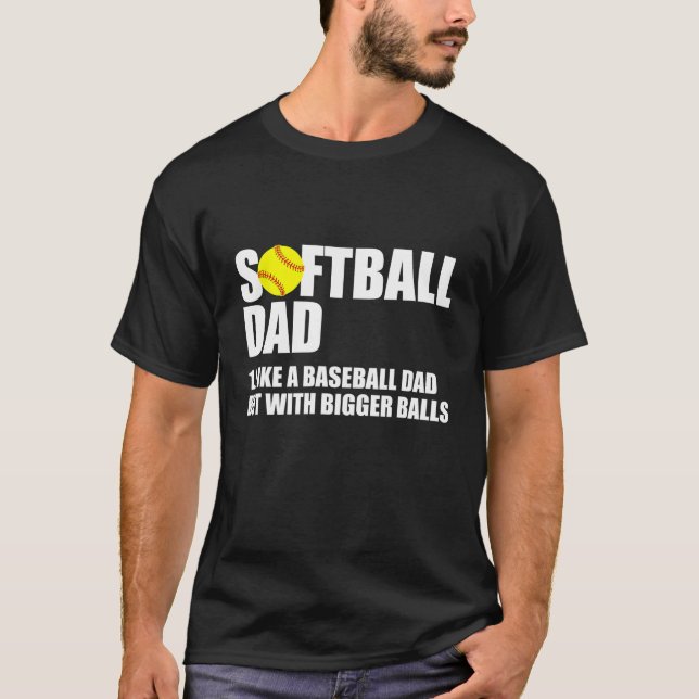 T-shirt Définition de papa de softball amusant (Devant)
