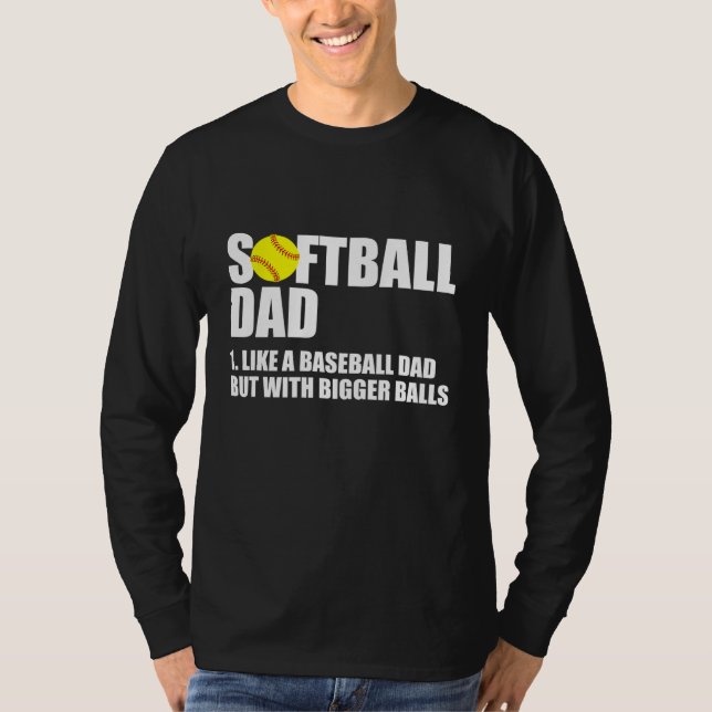 T-shirt Définition de papa de softball amusant (Devant)
