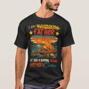 T-shirt Définition de père de camping beaucoup plus cool l