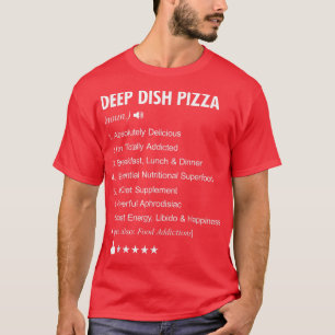 T-shirt Définition de pizza à plat profond Signifiant Drôl