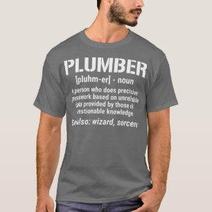 T-shirt Définition de plombier Funky Plumbing Noun