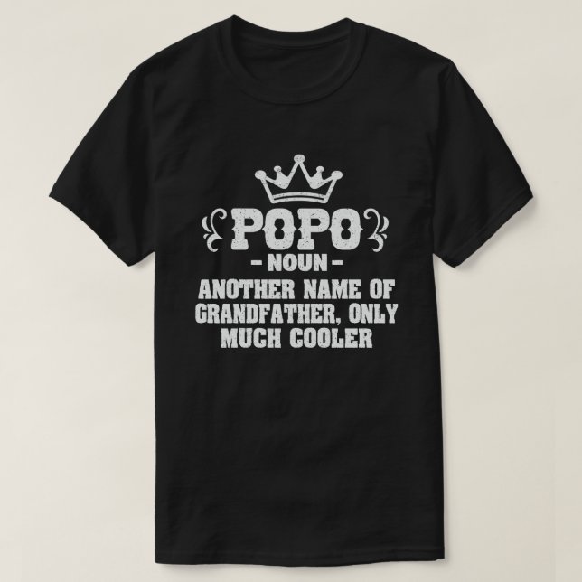 T-shirt Définition de Popo Signification drôle Cadeau cool (Design devant)