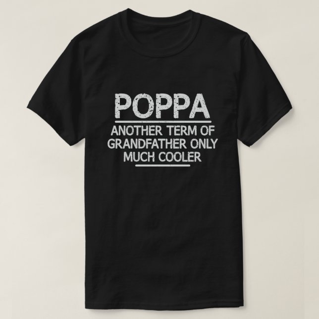T-shirt Définition de Poppa Signification drôle Cadeau de  (Design devant)