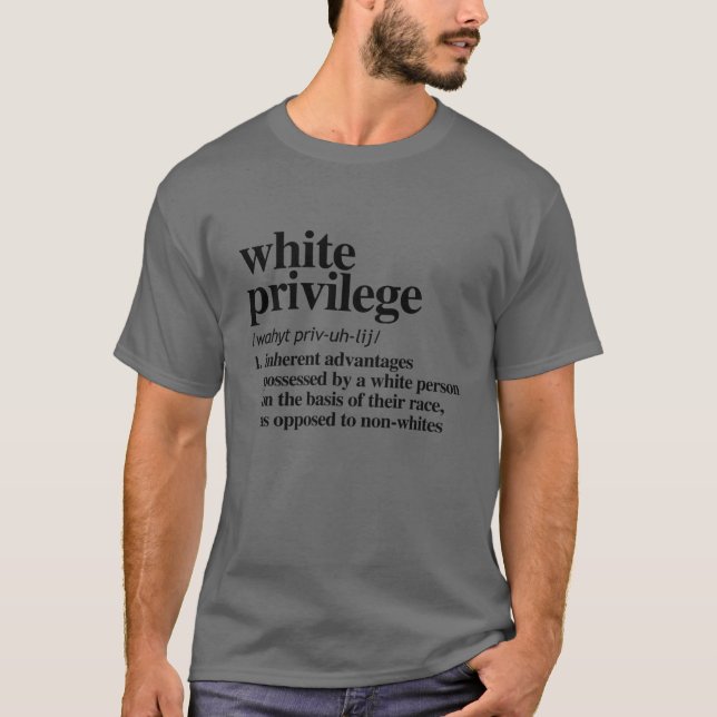 T-shirt Définition de privilège blanc (Devant)