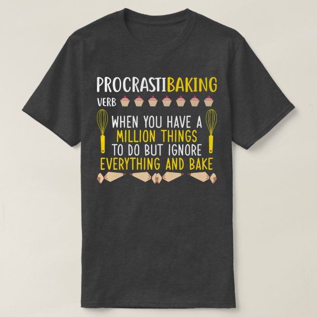 T-shirt Définition de procastibaking Drôle Femmes Cuisine  (Design devant)