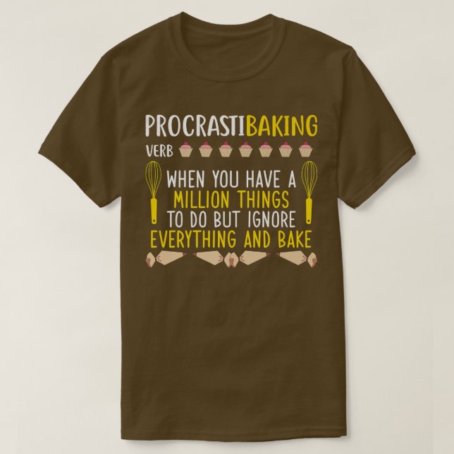 T-shirt Définition de procastibaking Drôle Femmes Cuisine  (Design devant)