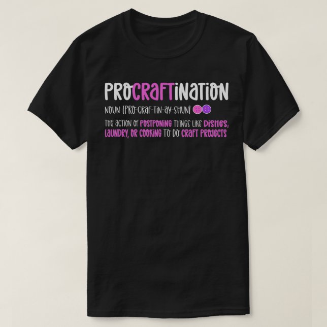 T-shirt Définition de ProCRAFTination (Design devant)