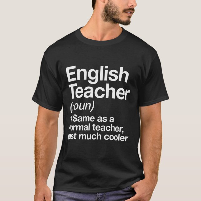 T-shirt Définition de professeur d'anglais drôle Byck à l' (Devant)