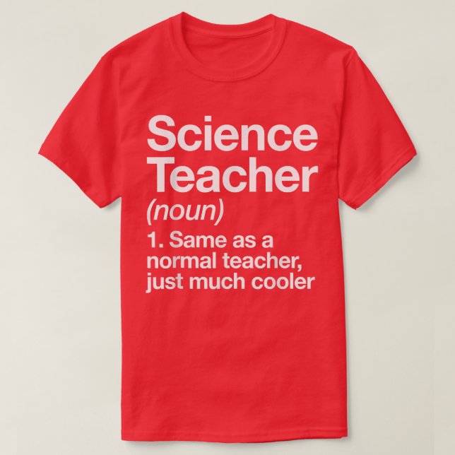 T-shirt Définition De Professeur De Sciences Drôle Retour  (Design devant)
