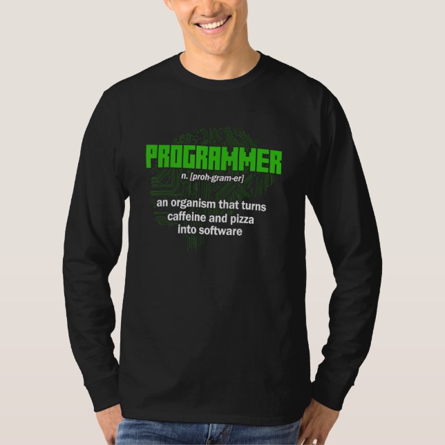 T-shirt Définition de programmeur Syntaxe Logiciel de prog (Devant)
