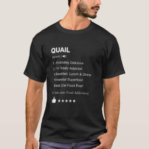 T-shirt Définition De Quail Signifiant Drôle