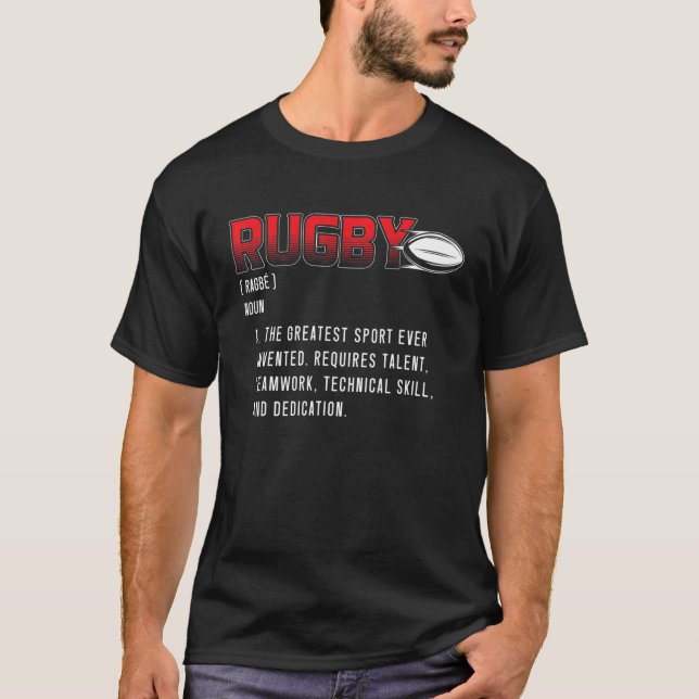 T-shirt Définition de rugby rétro | Joueur de rugby | Rugb (Devant)