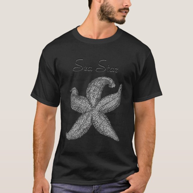 T-shirt Définition De Sea Star Avec Image De Starfish (Devant)