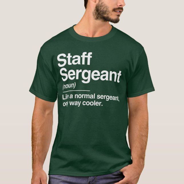T-shirt Définition de Sergent-chef Normal Seulement Cadeau (Devant)