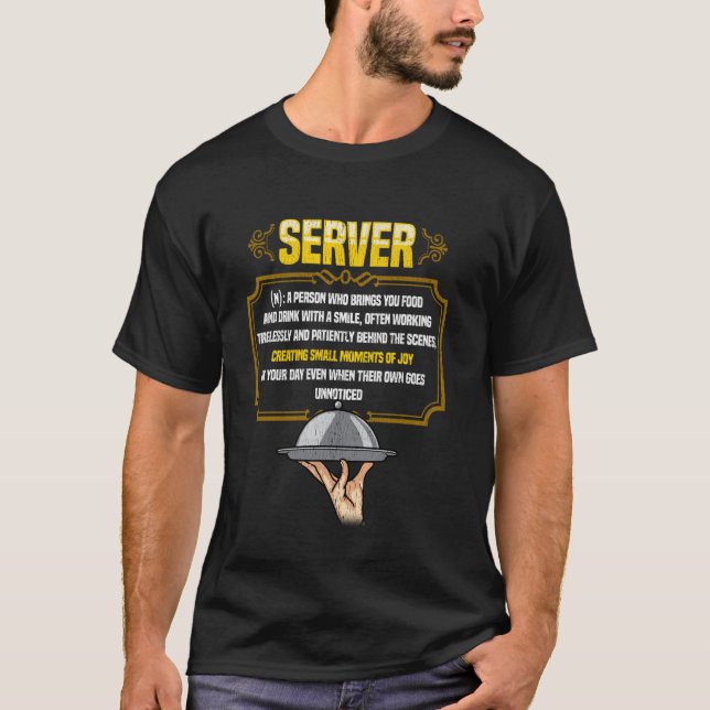 T-shirt Définition de serveur Travailleur de restaurant tr (Devant)