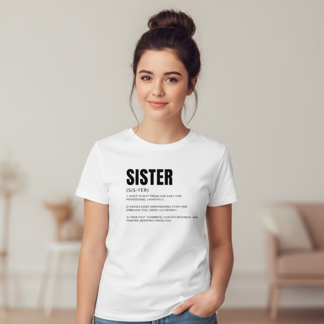 T-shirt Définition de sœur drôle et sincère (Créateur téléchargé)