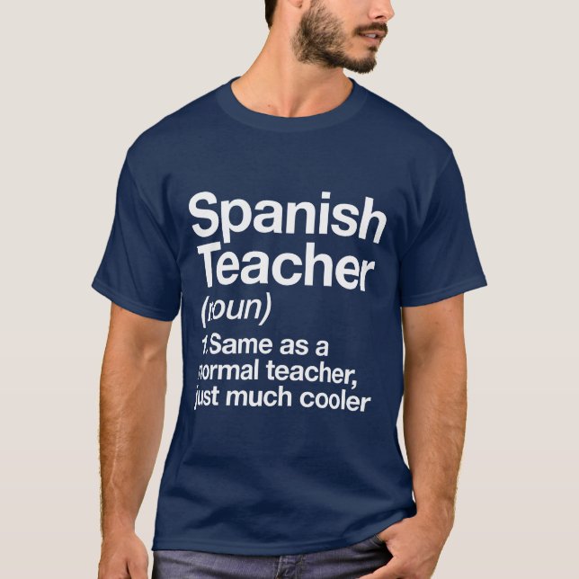 T-shirt Définition de Spanisheacher Drôle Backo École Fi g (Devant)
