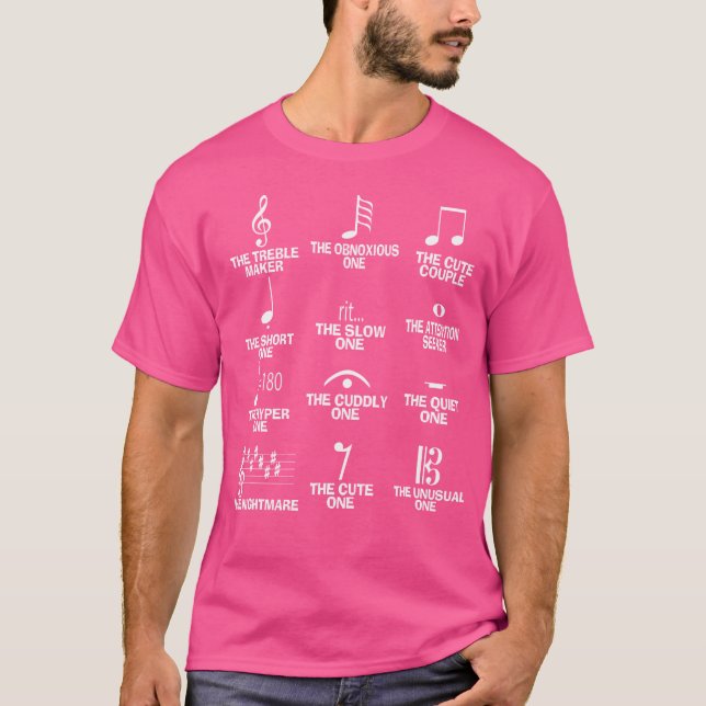 T-shirt Définition de symbole de notes de musique Humour D (Devant)