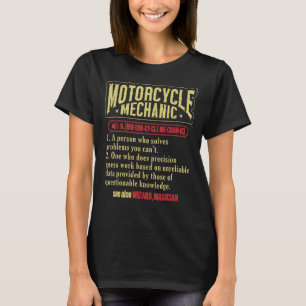 T-shirt Définition de technicien moto en garage Moto