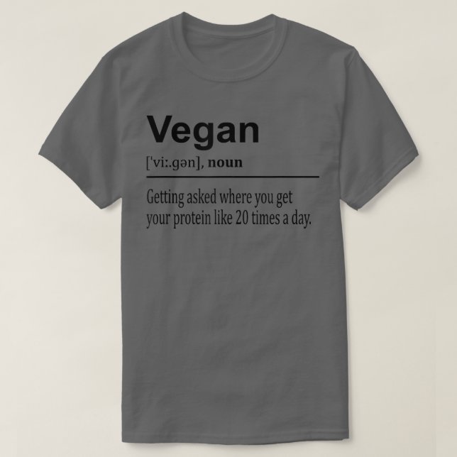 T-shirt Définition de végétalien sarcastique drôle  (Design devant)