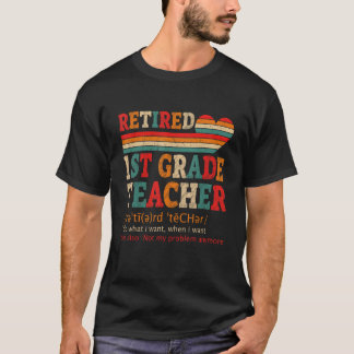 T-shirt Définition d'enseignant de 1re année à la retraite
