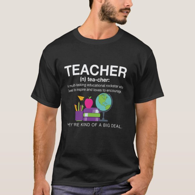 T-shirt Définition d'enseignant École Premier Jour D'école (Devant)
