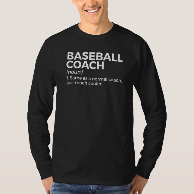 T-shirt Définition d'entraîneur de baseball (Devant)
