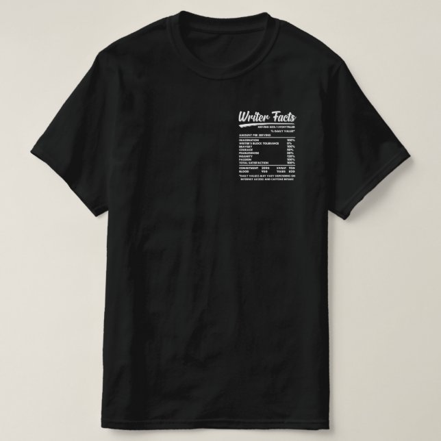 T-shirt Définition des faits de l'auteur (Design devant)