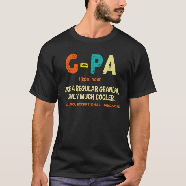 T-shirt Définition Des Mens G-Pa Comme Un Grand-Père Régul (Devant)