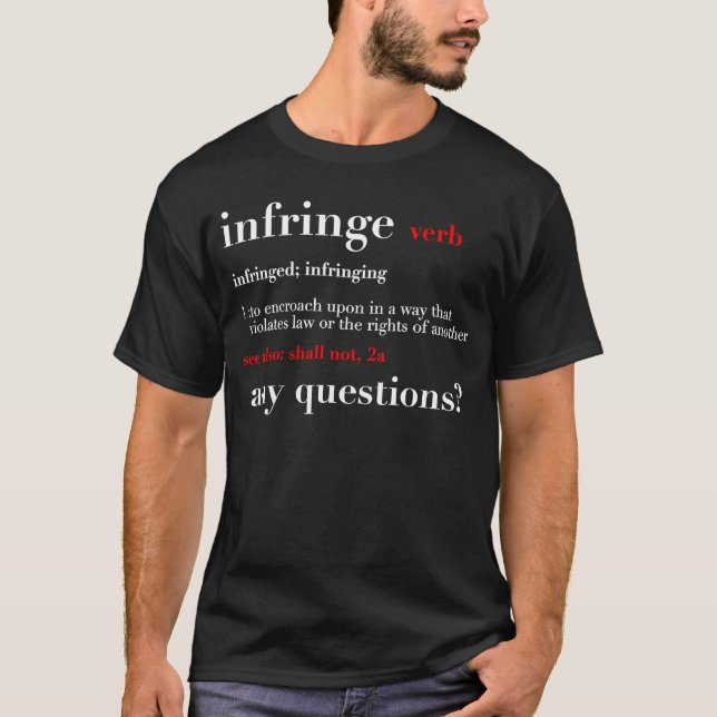 T-shirt Définition d'infraction 2e amendement Constitution (Devant)