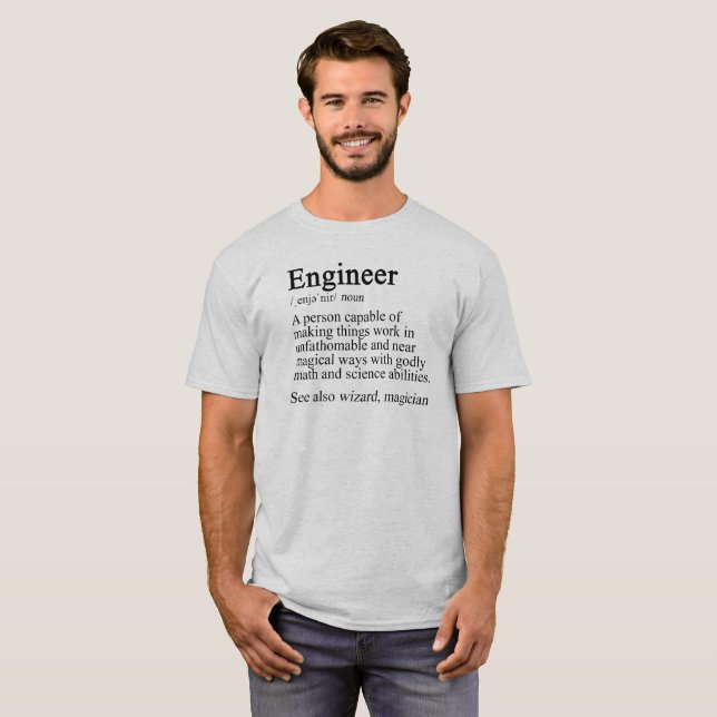 T-shirt Définition d'ingénieur (Devant entier)