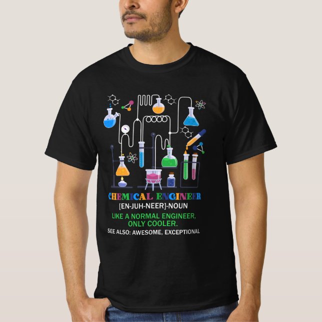 T-shirt Définition D'Ingénieur Chimique Comme Un Ingénieur (Devant)