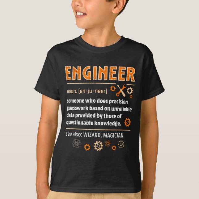 T-shirt Définition d'ingénieur Drôle d'ingénierie Science  (Devant)