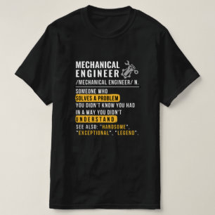 T-shirt Définition d'ingénieur mécanique Métier drôle