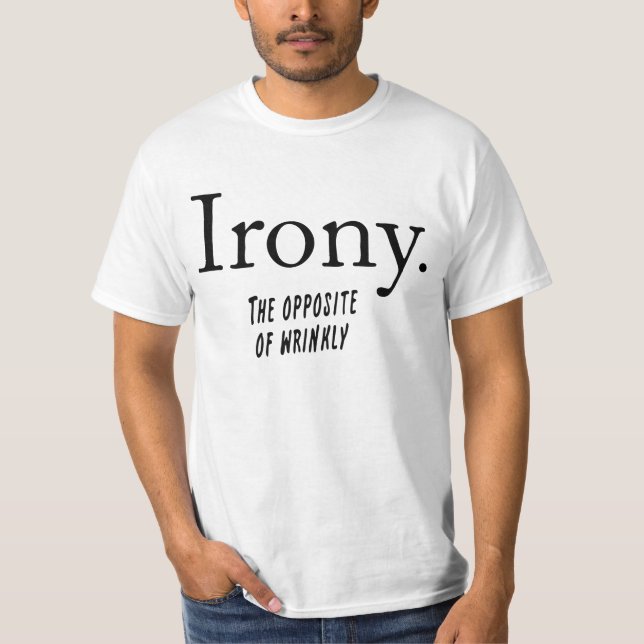T-shirt Définition d'ironie (Devant)